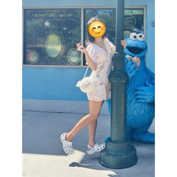 NWT Size 14-Anthro Linen Cotton Puff-Sleeve Embroidered Mini Dress (NWT US$ 228) - Picture 5 of 16